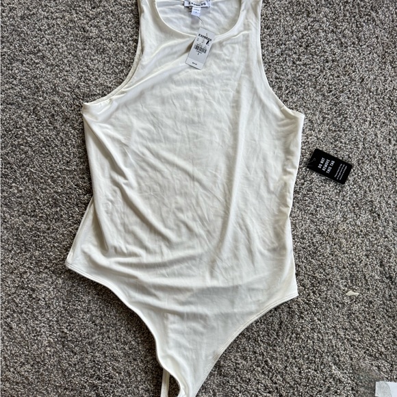 Express Cream Scoop Neck Top - Picture 1 of 4